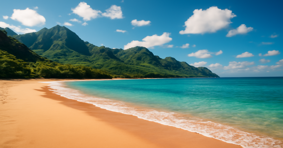 Explore stunning travel destinations with inspiring советы для путешественников in a vibrant beach landscape.