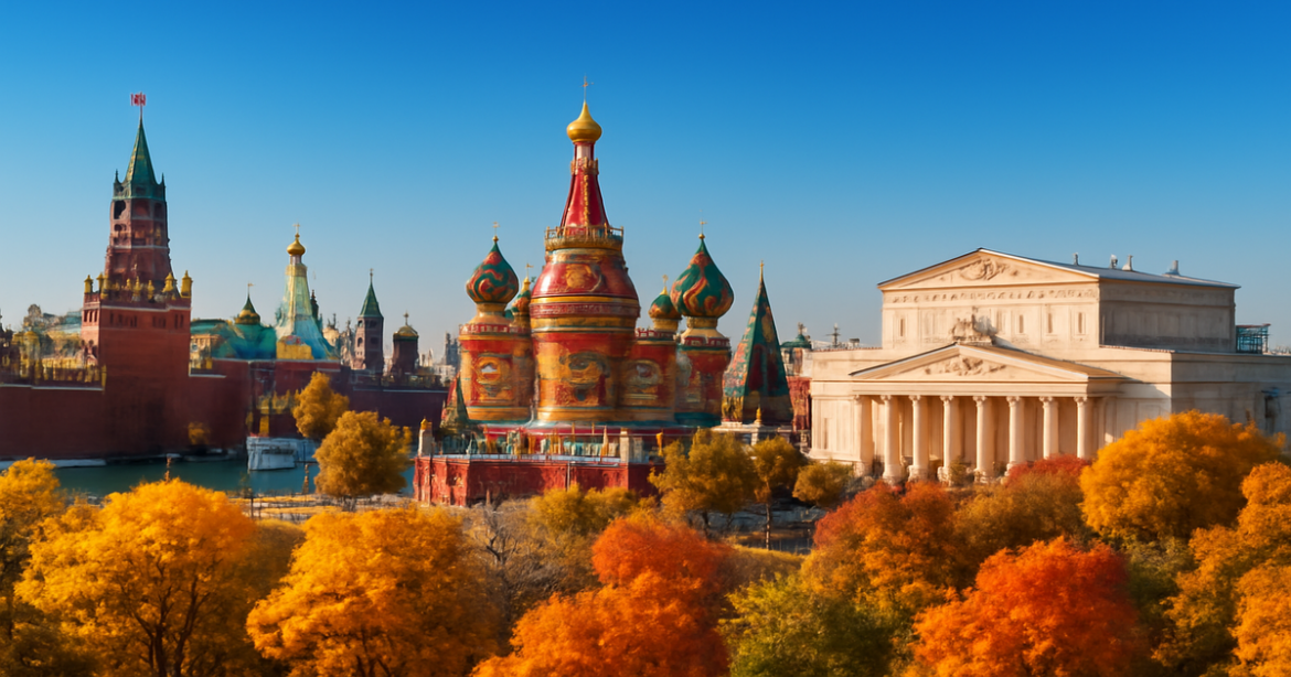 Explore the top достопримечательности Москвы with this stunning view of the city's iconic landmarks.