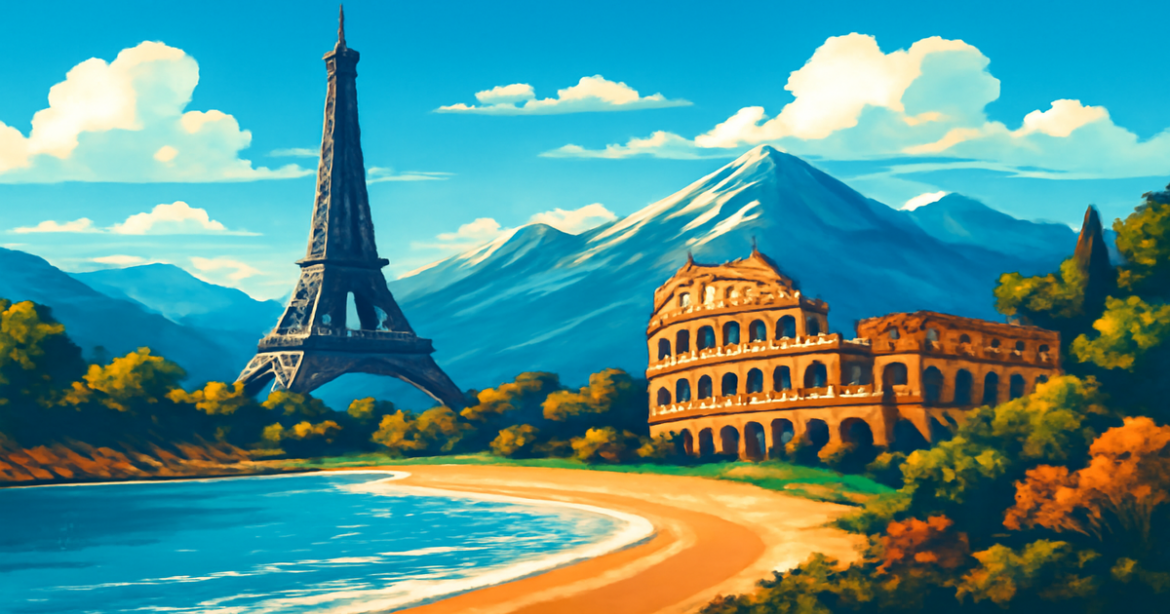 Stunning travel destinations in Europe, showcasing the beauty of визы в Европу.