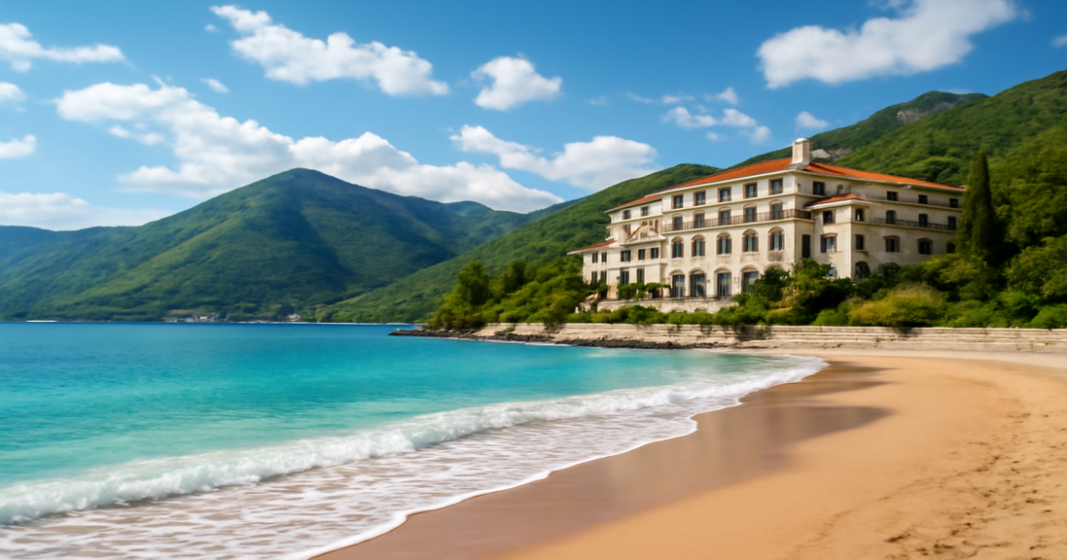 Stunning European landscape ideal for Шенгенская виза travel guidance, featuring beaches and mountains.