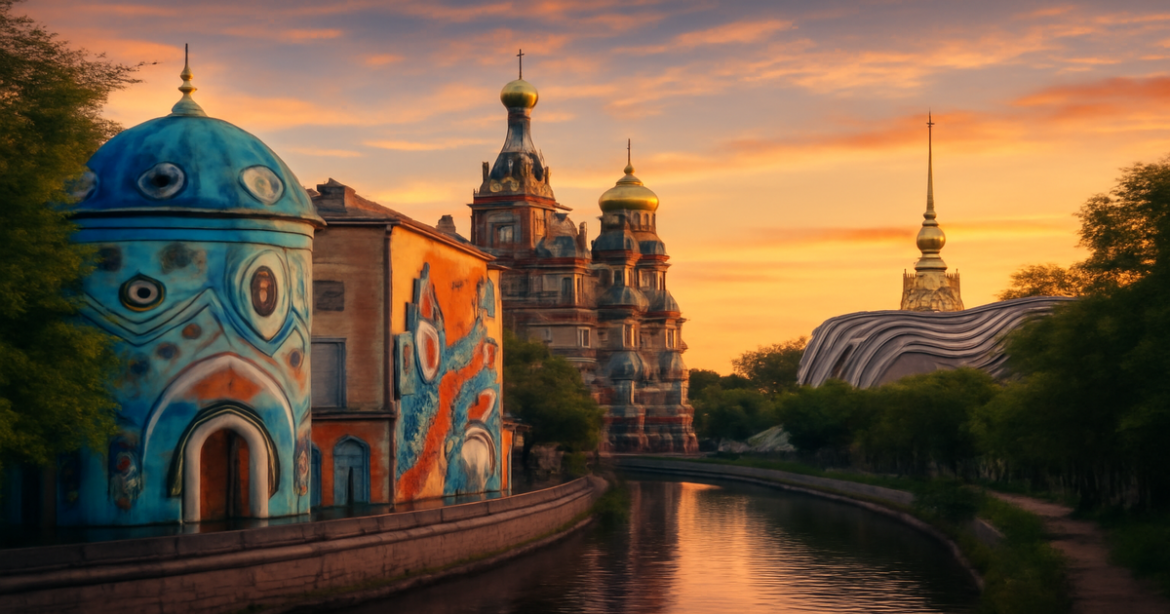 Explore unusual достопримечательности Санкт-Петербурга in a vibrant and inspiring travel scene.