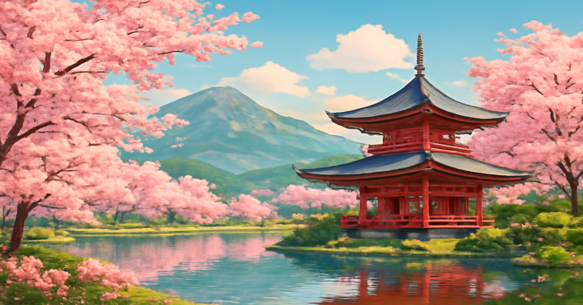 Stunning view of Japan's landscapes, perfect for a trip to Japan.