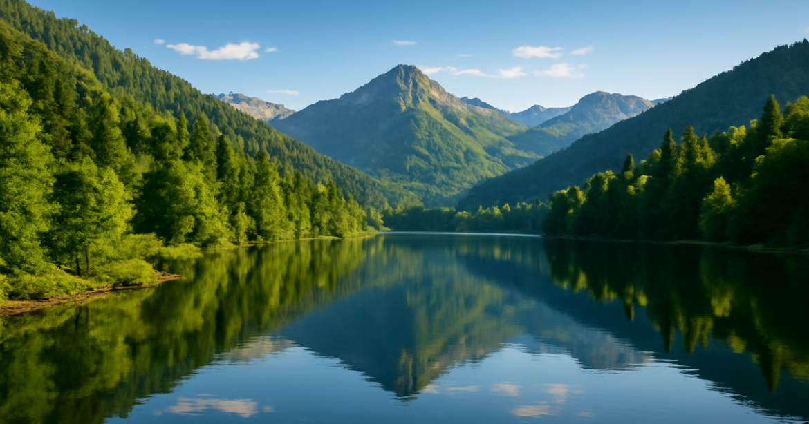 Explore the stunning озера России with this beautiful lake landscape, perfect for nature lovers and adventurers.