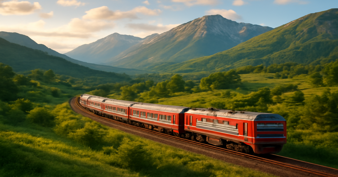 Explore beautiful landscapes while enjoying путешествие на поезде по России.