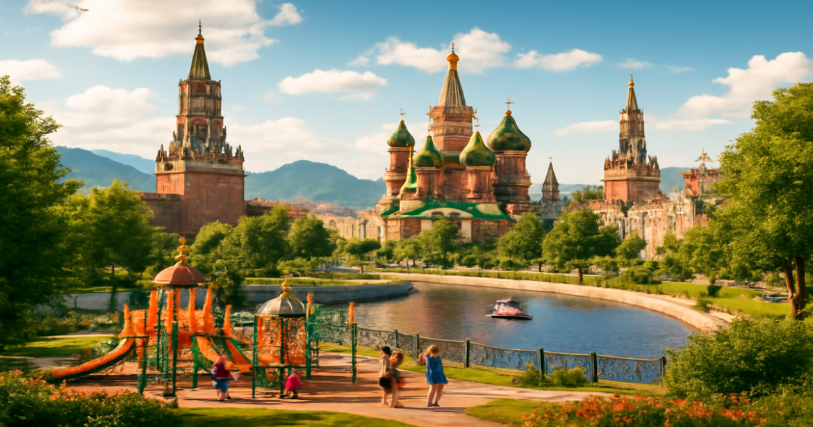 Stunning view of города для семейного отдыха in Russia, showcasing family-friendly attractions and nature.