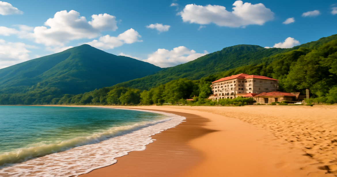Explore stunning курорты России with beautiful beaches and mountains, perfect for family vacations.