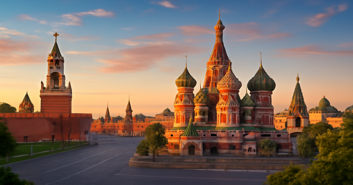 Explore the stunning достопримечательности Москвы, featuring Red Square and the Kremlin in a captivating view.