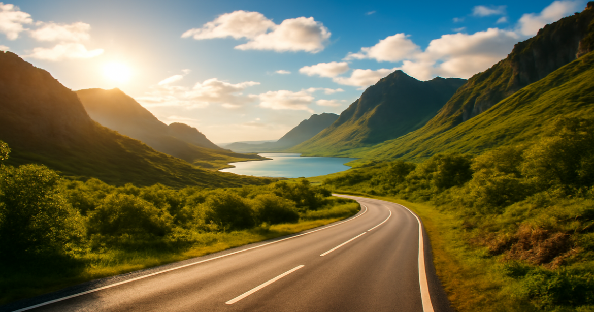 Stunning travel landscape illustrating эффективное планирование маршрута for unforgettable journeys.