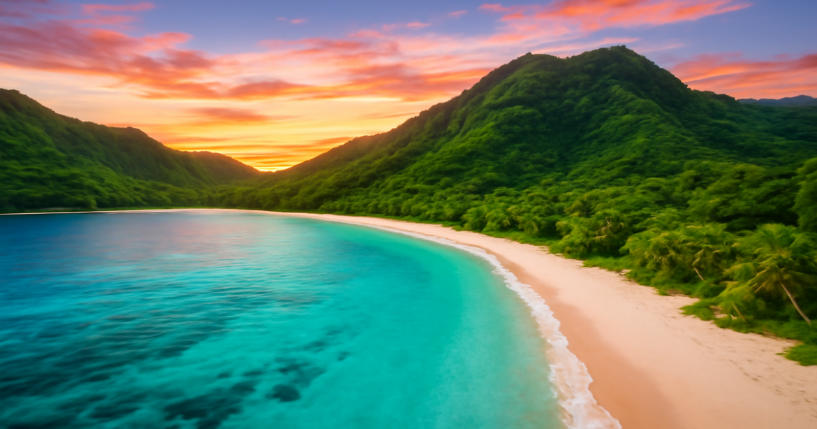 Stunning beach view highlighting экономия на авиабилетах and affordable travel destinations.
