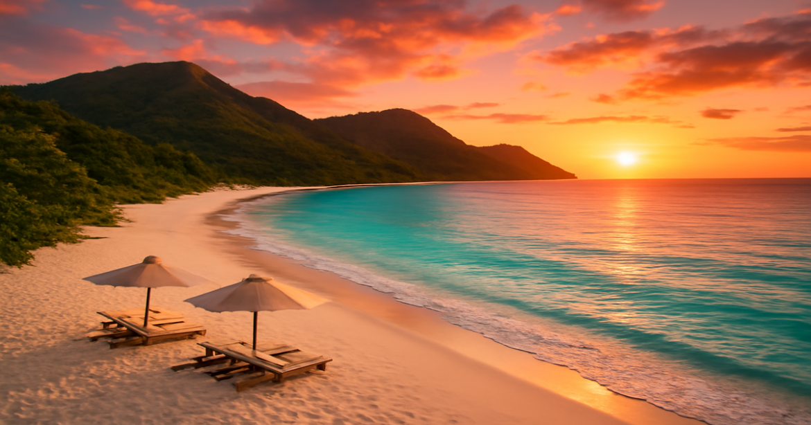 Breathtaking beach view inspiring travelers to find лучшие цены на выбор авиабилетов.