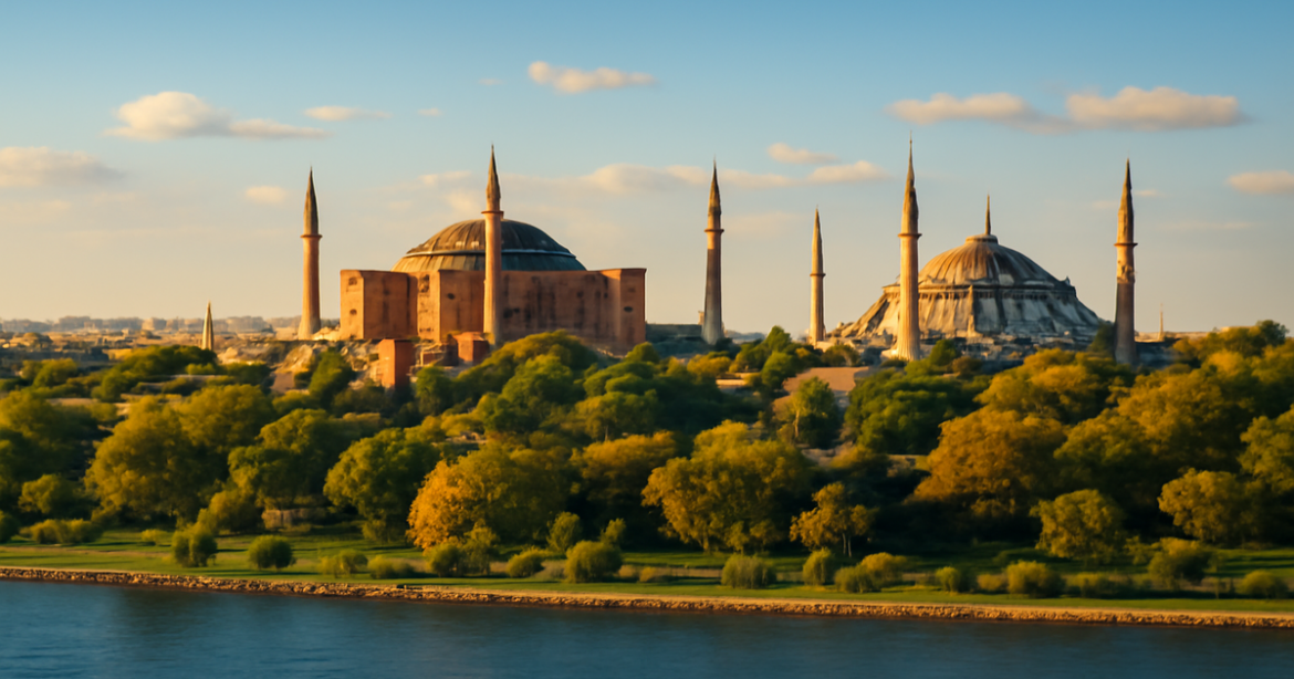 Explore the stunning достопримечательности Стамбула in this beautiful travel destination image.