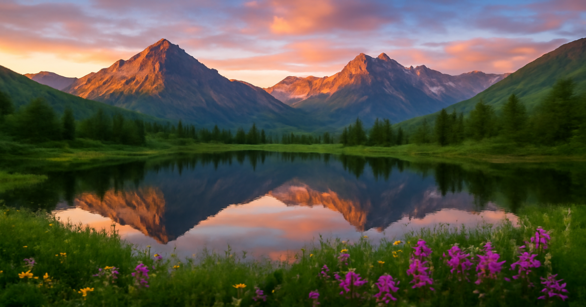 Explore stunning landscapes for одиночное путешествие в России, featuring mountains and serene lakes.