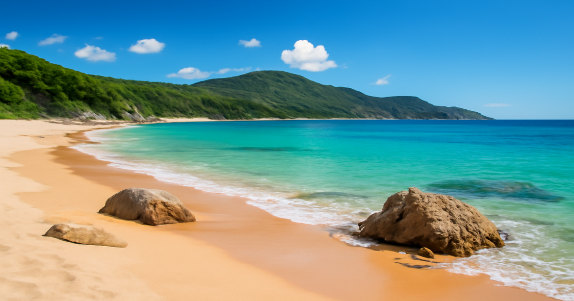 Explore the beauty of пляжи России with this stunning beach landscape perfect for summer relaxation.