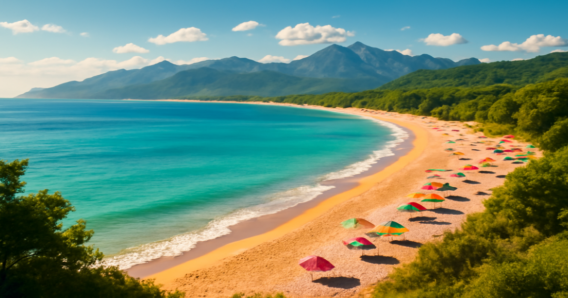 Explore the beauty of пляжи России with this stunning coastal landscape image.