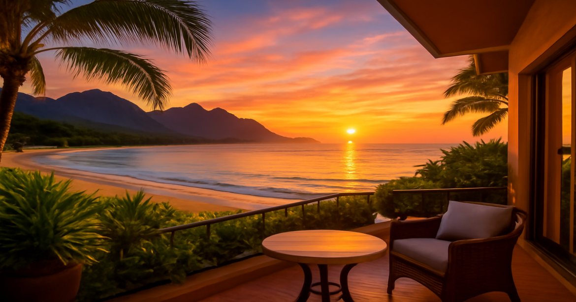 stunning beach sunset highlighting советы для туристов for a perfect getaway experience.