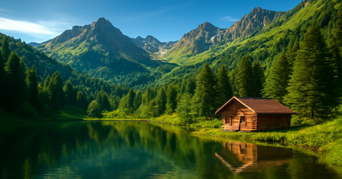 Stunning mountain landscape in Russia, perfect for курорты для активного отдыха.