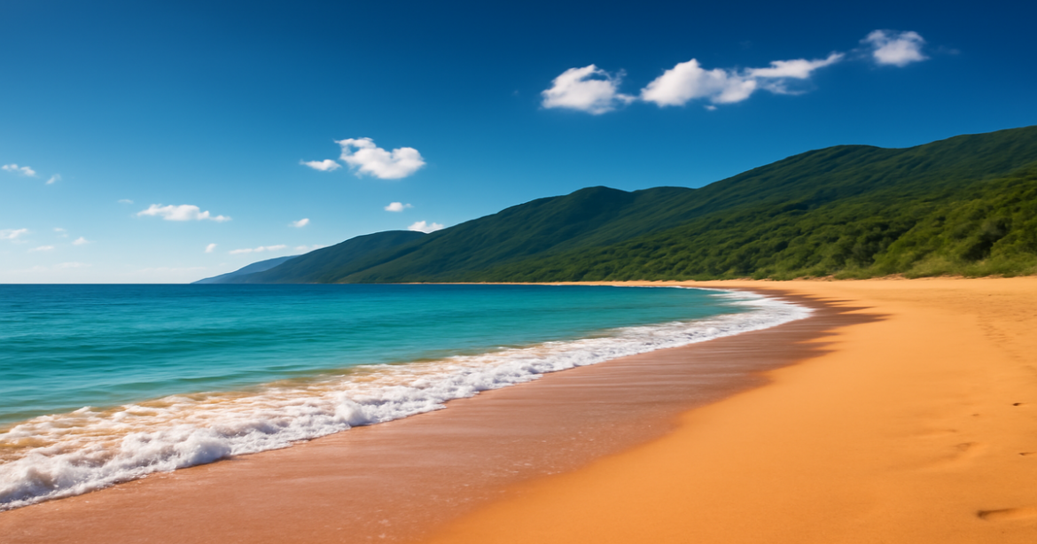 Explore the stunning пляжи Черного моря, showcasing golden sands and breathtaking landscapes.
