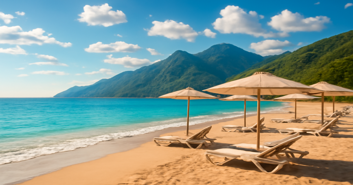 Explore пляжный отдых в России with stunning beaches, mountains, and a perfect vacation atmosphere.