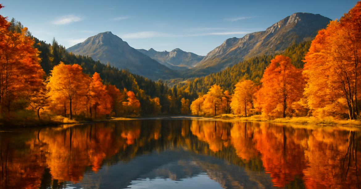 Explore breathtaking осенние направления для путешествий with vibrant autumn landscapes and serene nature.