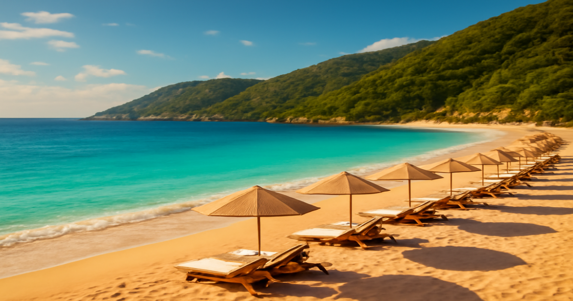 Explore the stunning beaches of Turkey with this captivating image of a top beach destination.