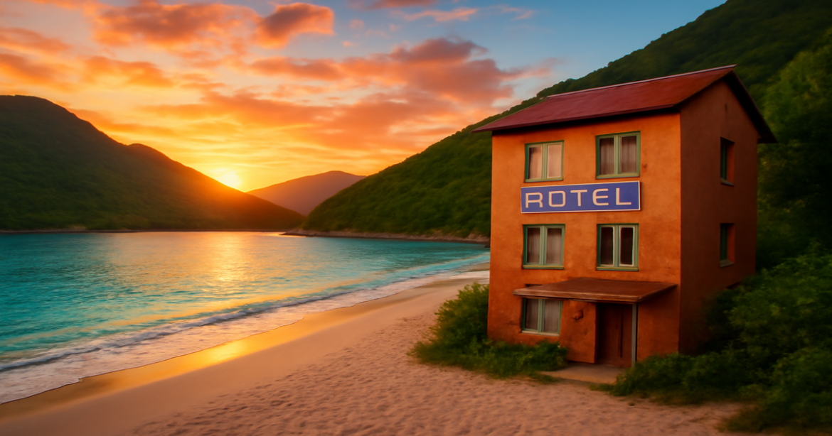 Explore budget tourism in Russia with a stunning beach and mountains, perfect for affordable travel adventures.
