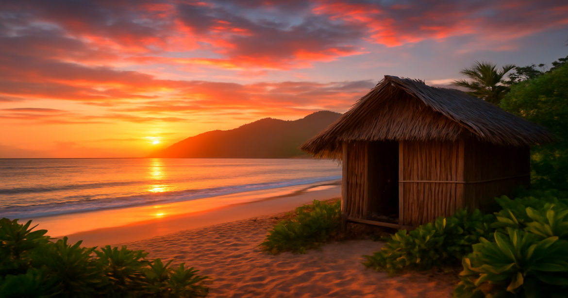 Explore budgetный туризм with this stunning beach sunset, perfect for affordable travel adventures.