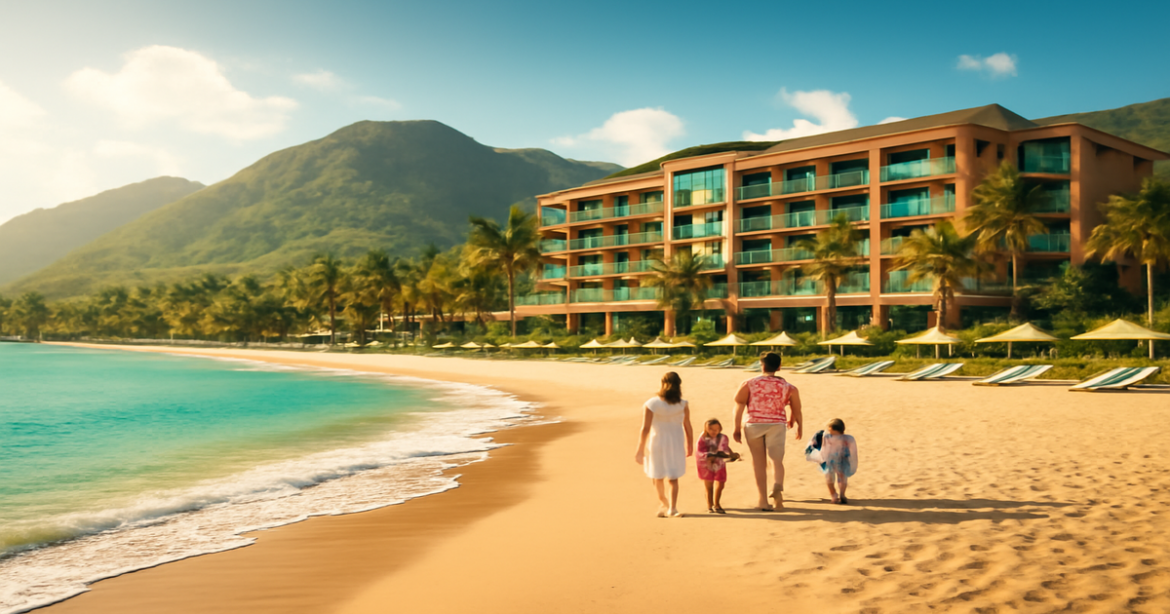 Discover курорты для семейного отдыха with beautiful beaches and nature landscapes.