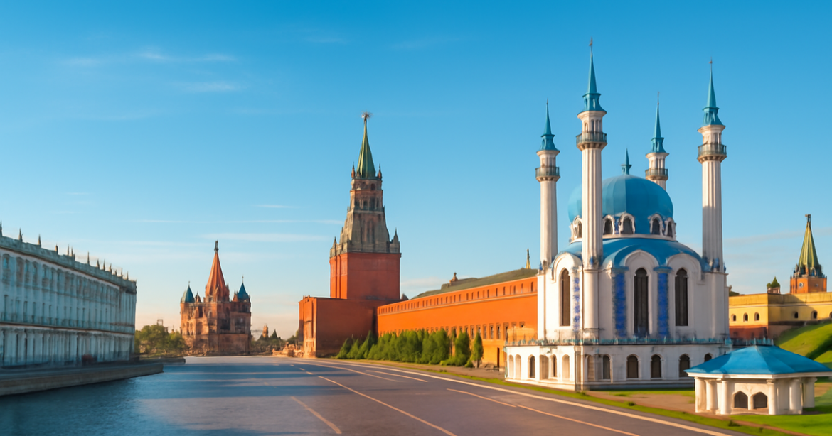 Explore города для отдыха в России with stunning views of Saint Petersburg, Moscow, and Kazan.