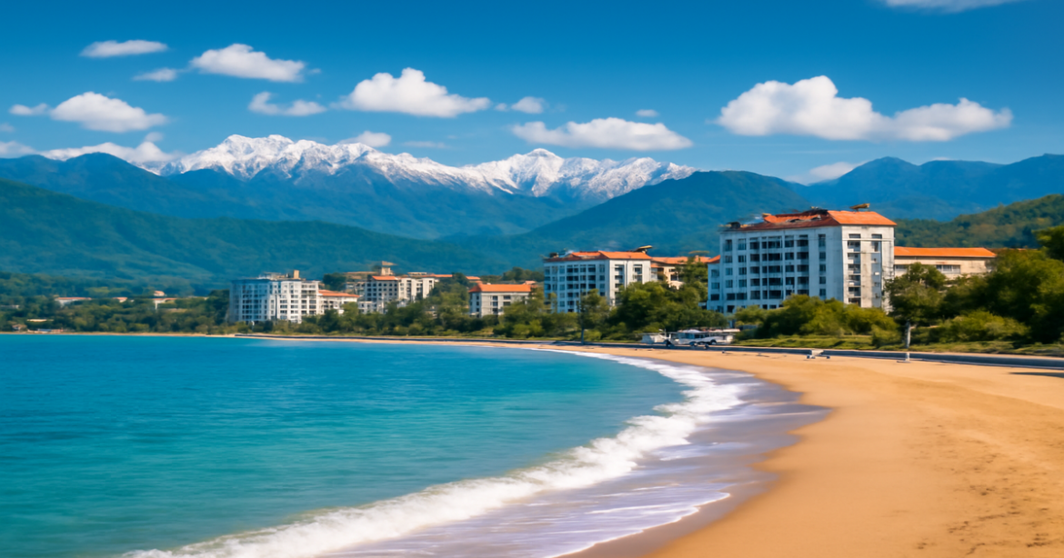 Explore the beautiful курорты Сочи with stunning beaches and mountains in this vibrant travel destination.