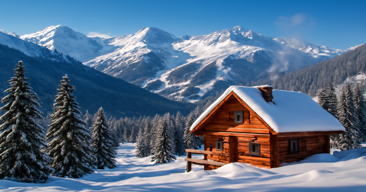 Stunning snowy mountain landscape showcasing горнолыжные курорты России for an inspiring winter getaway.
