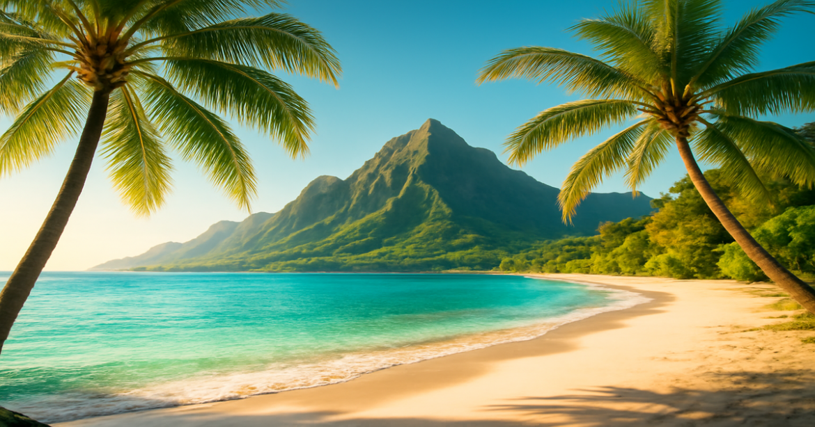 Stunning beach view illustrating the essence of a виза для поездки for travel adventures.