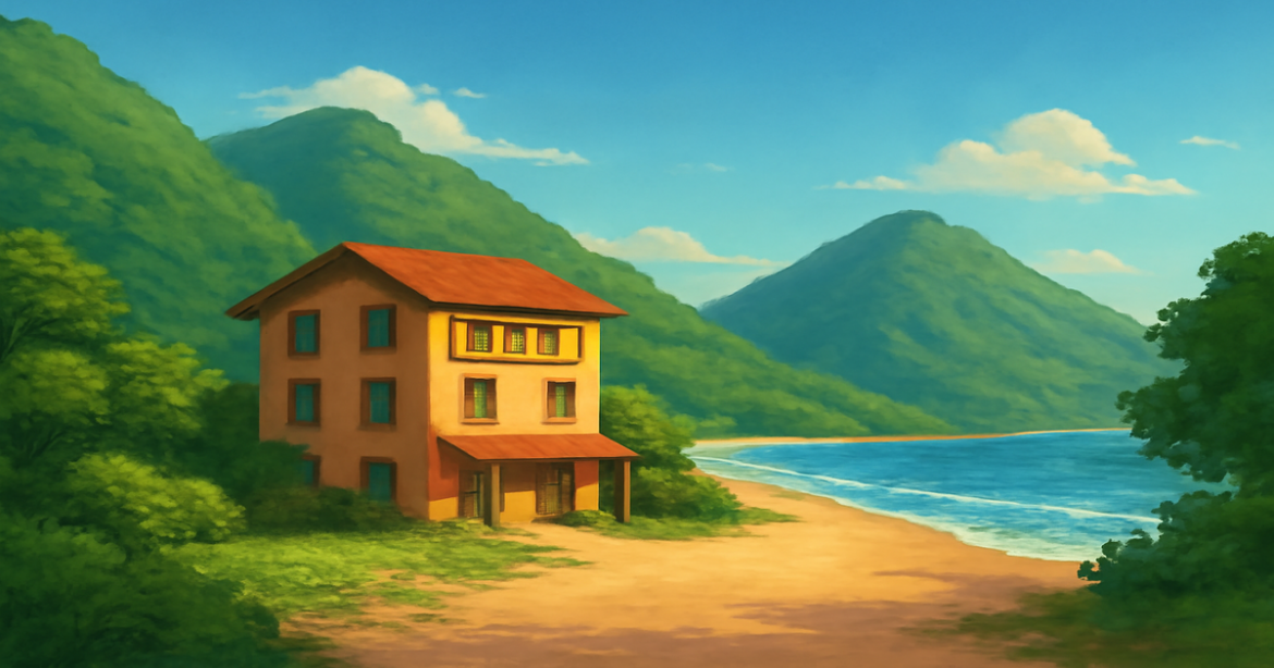 A picturesque budget hotel by the beach, perfect for budgetный отдых and inspiring travel adventures.