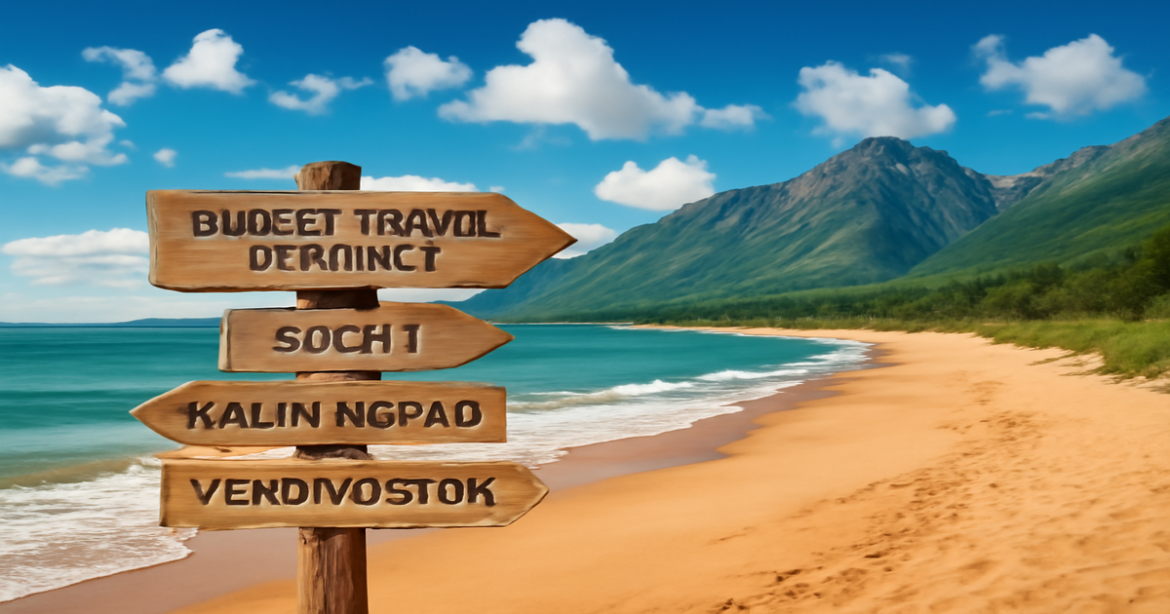 Explore budgetные путешествия по России with stunning landscapes of beaches and mountains.