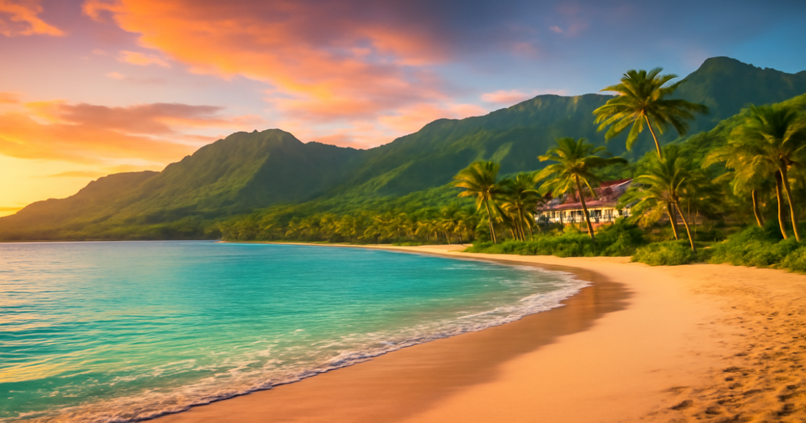 Stunning travel destinations for 2024 featuring beaches and mountains, perfect for vacation planning.