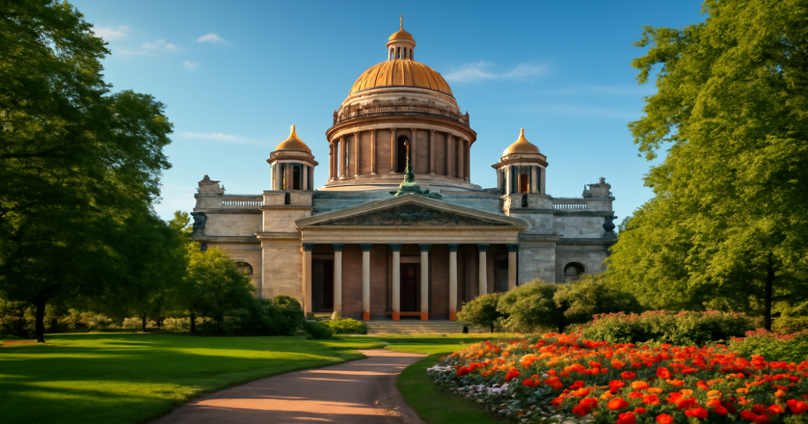 Beautiful view of St. Petersburg's iconic architecture, perfect for planning your поездка в Санкт-Петербург.
