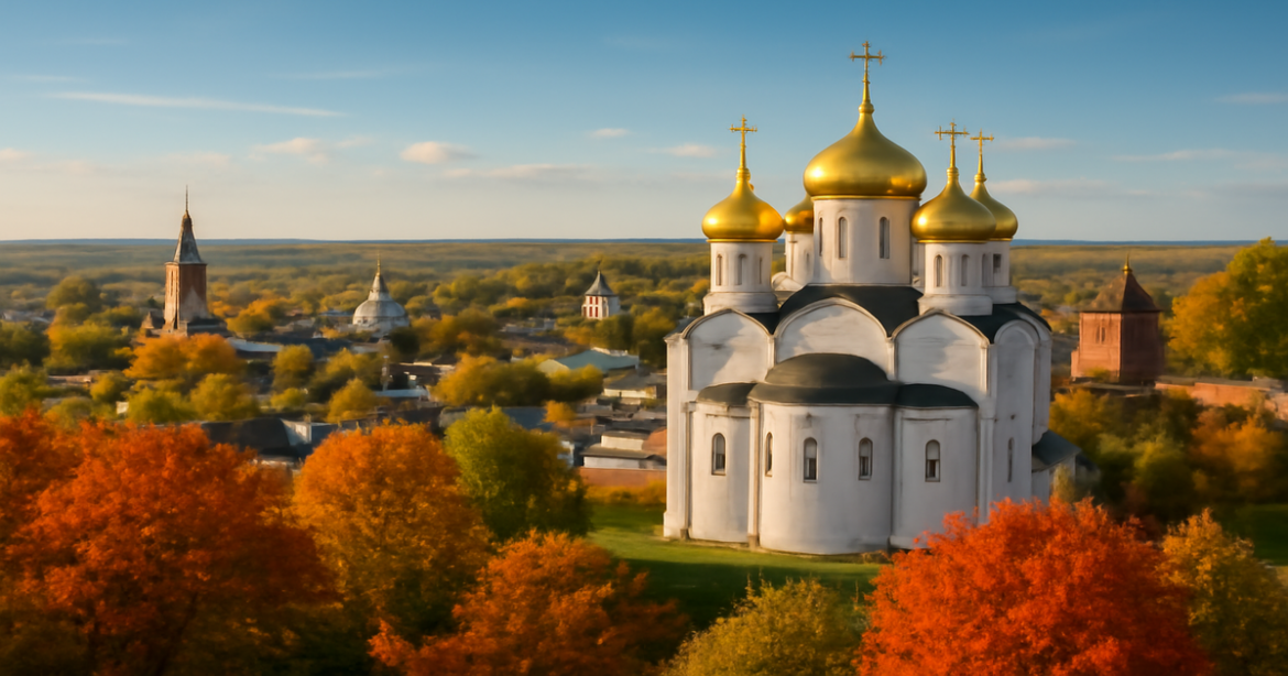 Explore the Золотое кольцо России with its stunning architecture and natural landscapes.