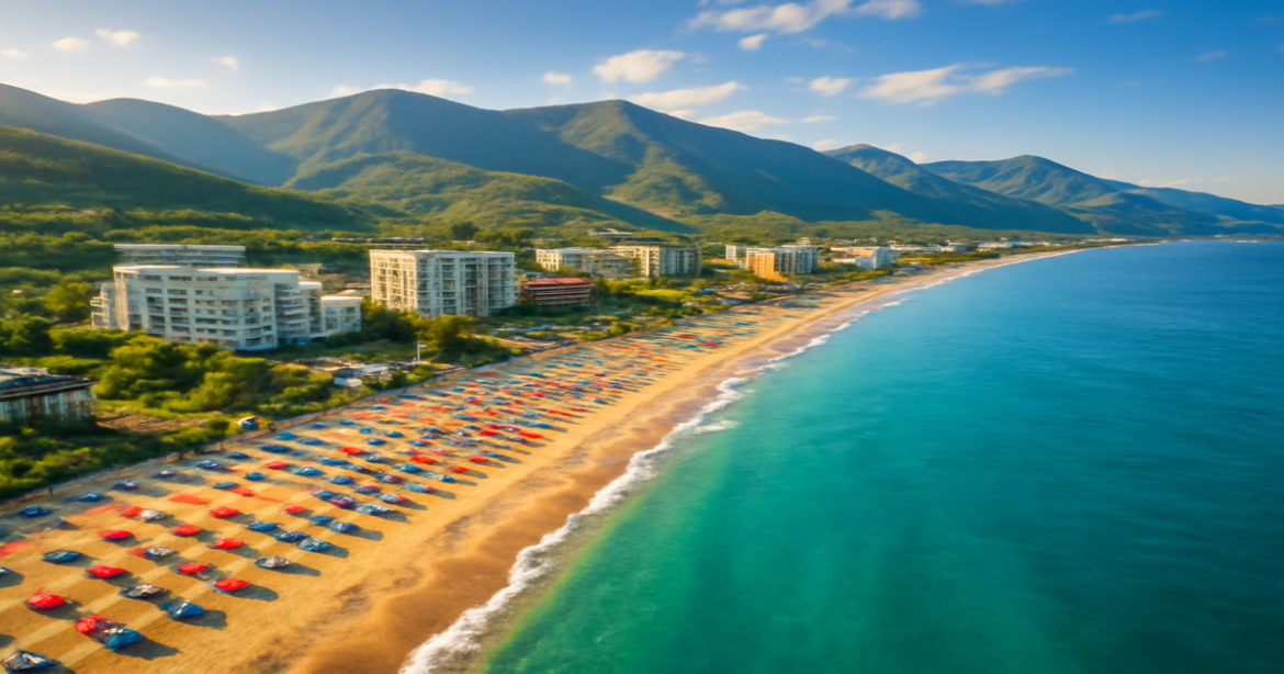Explore курорты на Черном море with stunning beaches and mountains in this beautiful travel destination.