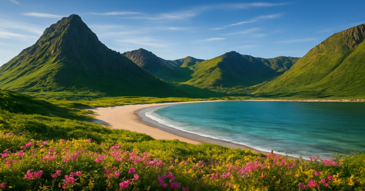 Explore активный отдых в России with breathtaking landscapes of mountains and beaches.