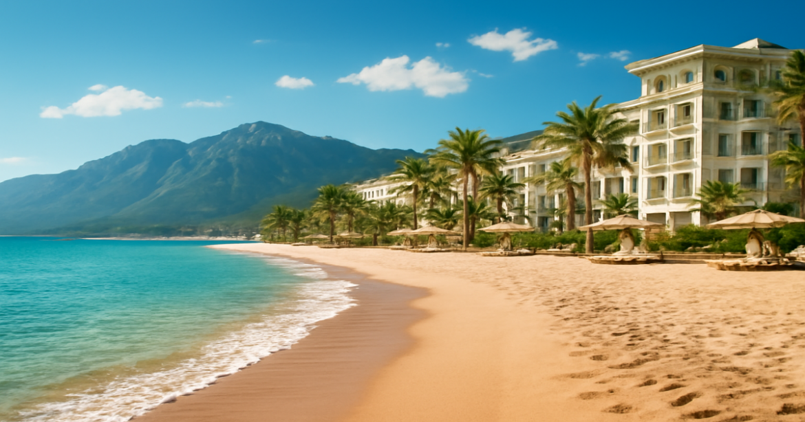 Beautiful view of beach resorts in Russia, perfect for сравнение курортов России in 2026.
