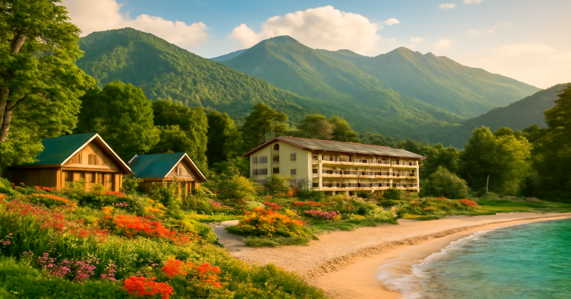 Explore the best семейные курорты России with stunning views and inviting family-friendly accommodations.